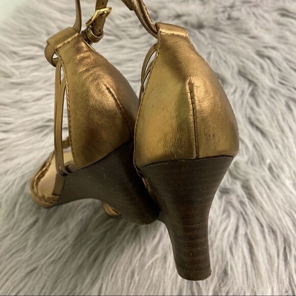 Etienne Aigner Ankle Strap Braided E-tally Wedge - Picture 6 of 9